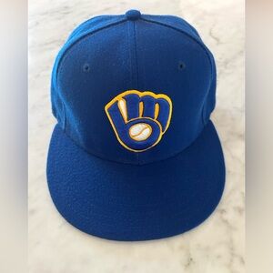 Milwaukee Brewers Yellow and Blue Hat